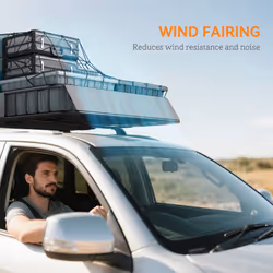 HOMCOM 90.7 kg Universal Roof Rack Basket, Steel Car Rooftop Luggage Holder - Additional view 4