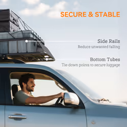 HOMCOM 90.7 kg Universal Roof Rack Basket, Steel Car Rooftop Luggage Holder - Additional view 5
