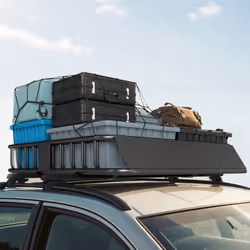 HOMCOM 90.7 kg Universal Roof Rack Basket, Steel Car Rooftop Luggage Holder - Additional view 6