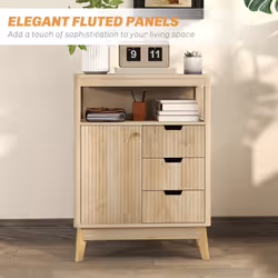 HOMCOM Modern Sideboard Storage Cabinet for Living Room Dining Room Bedroom