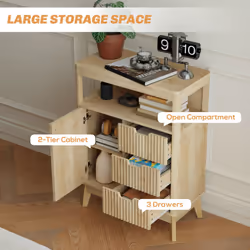 HOMCOM Modern Sideboard Storage Cabinet for Living Room Dining Room Bedroom