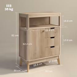 HOMCOM Modern Sideboard Storage Cabinet for Living Room Dining Room Bedroom - Additional view 8