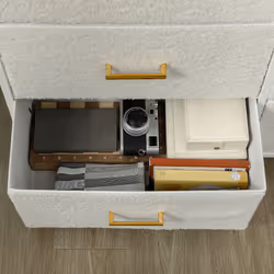 HOMCOM Chest of Drawers with 9 Drawers, Boucle Storage Organiser, Cream - Additional view 7