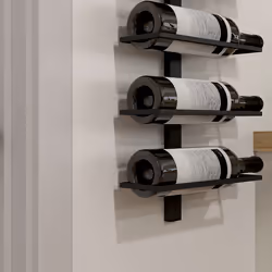 HOMCOM Wall Mount Wine Rack, Wall Wine Rack for 10 Wine Bottles, Black - Additional view 8