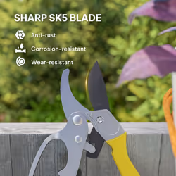 Outsunny 8" Garden Secateurs, Pruning Shears Heavy Duty with Safety Lock