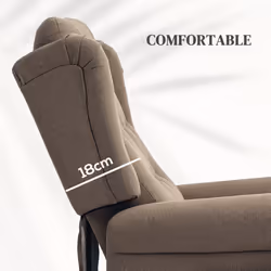 HOMCOM Power Lift Recliner Armchair with Wingback, Button Tufted, Brown - Additional view 4