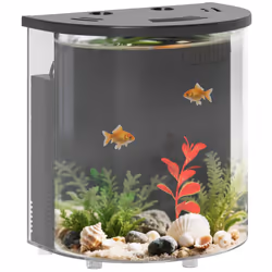 PawHut Fish Tank, 3L Nano Aquarium Starter Kit with Filter System, LED Light - Additional view 4