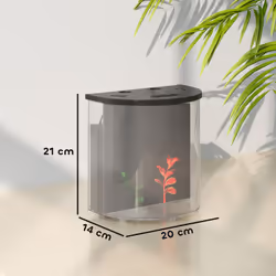 PawHut Fish Tank, 3L Nano Aquarium Starter Kit with Filter System, LED Light - Additional view 5