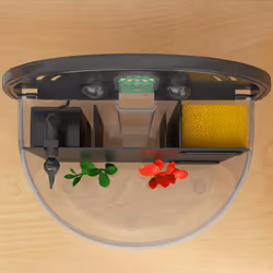 PawHut Fish Tank, 3L Nano Aquarium Starter Kit with Filter System, LED Light - Additional view 8