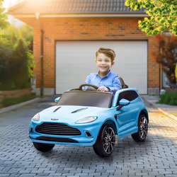 AIYAPLAY Aston Martin DBX Licensed 12V Kids Electric Car w/ Remote, Blue