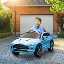 AIYAPLAY Aston Martin DBX Licensed 12V Kids Electric Car w/ Remote, Blue