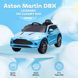 AIYAPLAY Aston Martin DBX Licensed 12V Kids Electric Car w/ Remote, Blue