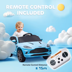 AIYAPLAY Aston Martin DBX Licensed 12V Kids Electric Car w/ Remote, Blue
