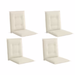 Outsunny Set of 4 Garden Chair Cushions, Outdoor Seat Pads - White - Additional view 4