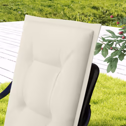 Outsunny Set of 4 Garden Chair Cushions, Outdoor Seat Pads - White - Additional view 8