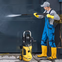 Outsunny 1800W Power Washer 150 Bar Pressure 6M Hose and Hose Reel, Yellow