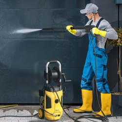 Outsunny 1800W Power Washer 150 Bar Pressure 6M Hose and Hose Reel, Yellow
