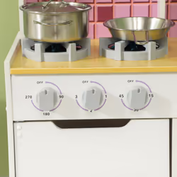 AIYAPLAY Kids Play Kitchen, Pretend Play Kitchen for Ages 3+ Years, White - Additional view 6