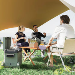 Outsunny 33L Camping Fridge Freezer Dual Zone Car Fridge, DC & AC, -20-20
