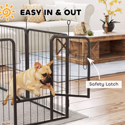 PawHut Six-Panel Dog Playpen with Door, for Indoor, Outdoor, 60cm Tall - Additional view 4