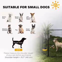 PawHut Six-Panel Dog Playpen with Door, for Indoor, Outdoor, 60cm Tall - Additional view 6