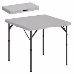 Outsunny 3ft Folding Camping Table with 2 Adjustable Height, Dark Grey - Additional view 8