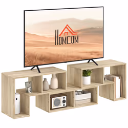 HOMCOM TV Unit for TVs up to 75 Inches, Free Combination TV Stand, Grey - Additional view 8