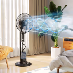 HOMCOM Spray Misting Fan, Pedestal Fan w/ Oscillation, Tilt, 120 cm