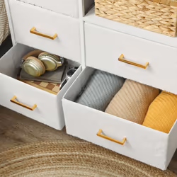 HOMCOM Boucle Chest of Drawers, 2 USB & 2 AC Ports, 8 Drawers Dresser - Additional view 5