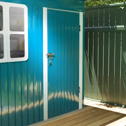 Outsunny 7 x 4ft Galvanised Steel Garden Shed with Foundation Kit, Green - Additional view 8
