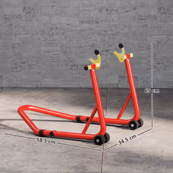 HOMCOM Motorcycle Rear Wheel Stand, 544kg Motorcycle Paddock Stand, Red