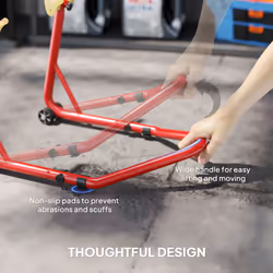 HOMCOM Motorcycle Rear Wheel Stand, 544kg Motorcycle Paddock Stand, Red - Additional view 6