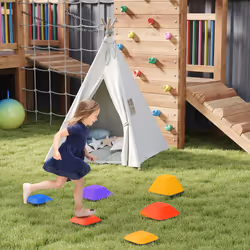 AIYAPLAY Balance Stepping Stones, 6-Piece Sensory Toy for Ages 3-8 Years