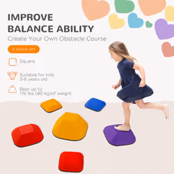 AIYAPLAY Balance Stepping Stones, 6-Piece Sensory Toy for Ages 3-8 Years