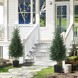 HOMCOM Set of 2 Decorative Artificial Plant, Fake Plants for Home Decor - S