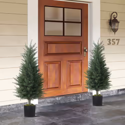 HOMCOM Set of 2 Decorative Artificial Plant, Fake Plants for Home Decor - S - Additional view 5