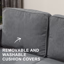 HOMCOM Compact 2 Seater Sofa with Under Seat Storage for Small Spaces Grey - Additional view 6