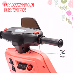 AIYAPLAY 6V Kids Electric Motorbike with Headlight and Music - Pink
