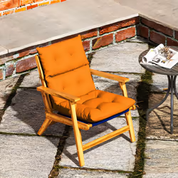 Outsunny Adirondack Chair Cushion Rocking Chair Cushion w/ Ties, Orange - Additional view 6