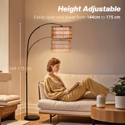HOMCOM Floor Lamp for Living Room, Standing Lamp with Foot Switch, Black