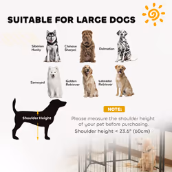 PawHut 6 Panels Dog Playpen with Secure Door for Indoor Outdoor, 100cm High - Additional view 6