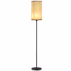 HOMCOM Standing Floor Lamp with Linen Shade for Living Room, Bedroom, Black - Additional view 7