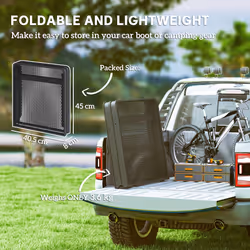 Outsunny 3 ft Folding Camping Table w/ Adjustable Heights & Mesh Desktop - Additional view 4