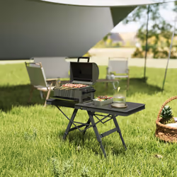 Outsunny 3 ft Folding Camping Table w/ Adjustable Heights & Mesh Desktop - Additional view 8