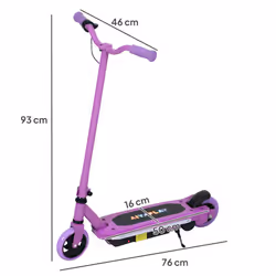 AIYAPLAY Electric Scooter for Ages 6-14 Years, with Colourful Lights, Purple