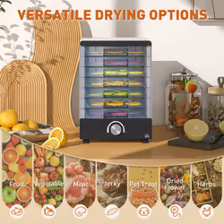 HOMCOM Food Dehydrator with 7 Tray, for Fruit, Meat, White