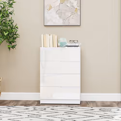 HOMCOM 4 Drawer Chest of Drawers for Bedroom, 60 x 40 x 85cm, White - Additional view 5