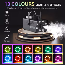 HOMCOM 450W Halloween Fog Machine with 13 LED Colours and 4 Effects