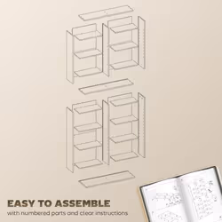HOMCOM 640 CD Storage Unit 360 DVD Storage Tower w/ 18 Compartments Black - Additional view 6