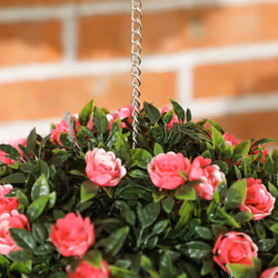 HOMCOM Set of 2 Artificial Plant Topiary Rose Balls, Faux Plants, Pink - Additional view 7